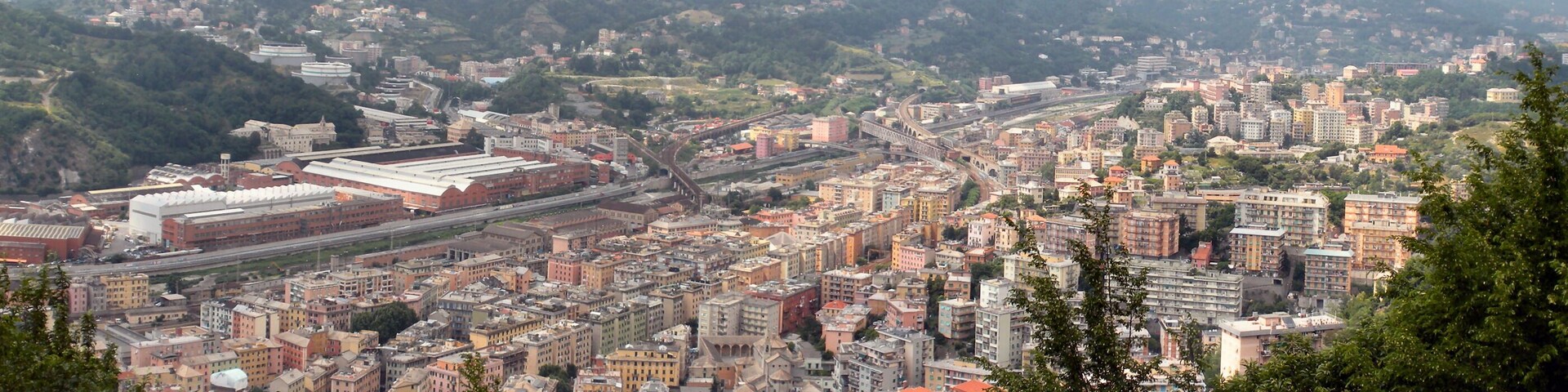 Genoa (Italy), quarter of Rivarolo, view from Fort Crocetta