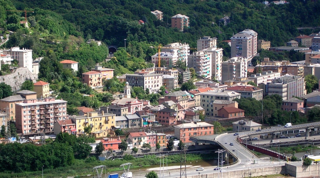 Genoa (Italy), quarter of Rivarolo, view of Teglia from Murta