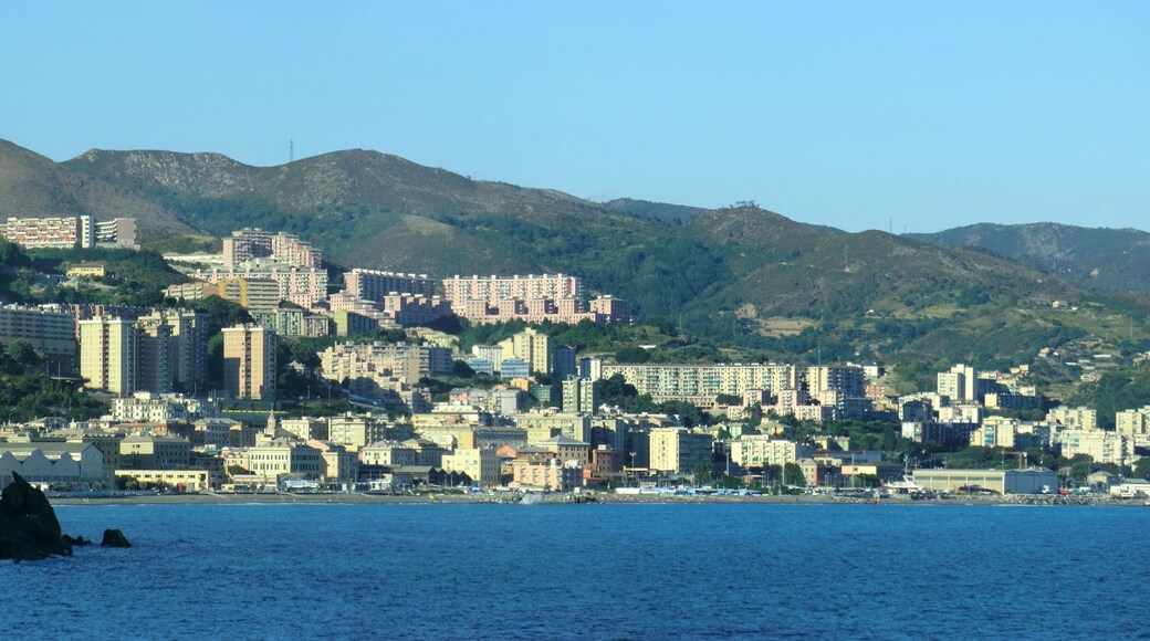 Genoa (Italy), quarter of Voltri, view from the sea