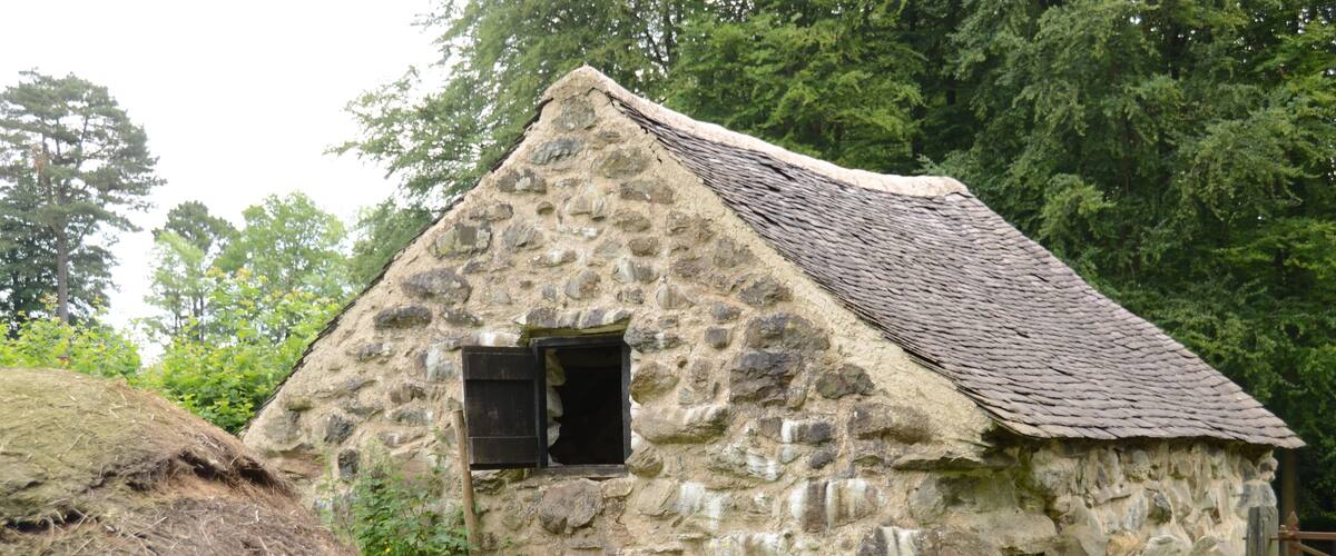 Cae Adda byre, St Fagans National History Museum, Cardiff, Wales