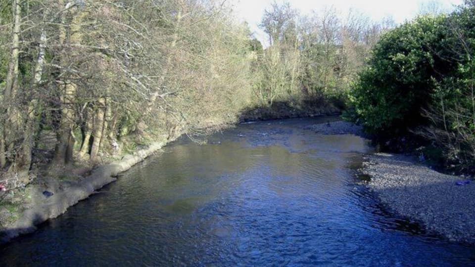 River Rhymney, Bedwas Looking east.