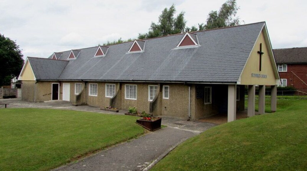 St Dyfrig's Church, Countisbury Avenue, Llanrumney, Cardiff. I thought that this Church in Wales church would be in the Diocese of Llandaff. However, the Church in Wales website states that St Dyfrig's Llanrumney is in the Diocese of Monmouth.