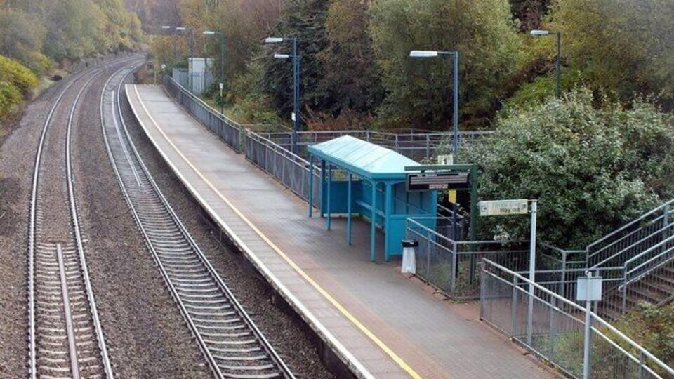 Llansamlet Station, Swansea, view to the east