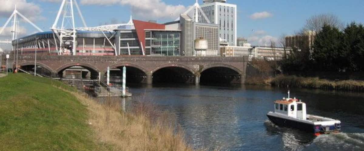 Taff embankment, Cardiff The capital, on St. David's Day