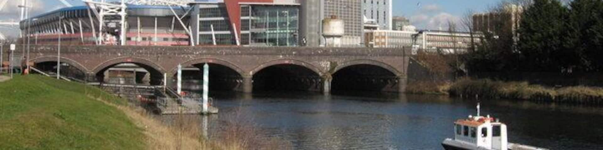 Taff embankment, Cardiff The capital, on St. David's Day