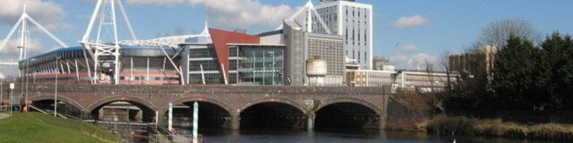 Taff embankment, Cardiff The capital, on St. David's Day