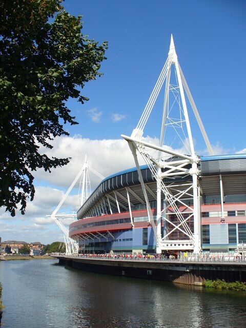 Millennium Stadium on World Cup Day On the banks of the River Taff, fans gather to watch Wales host Australia.