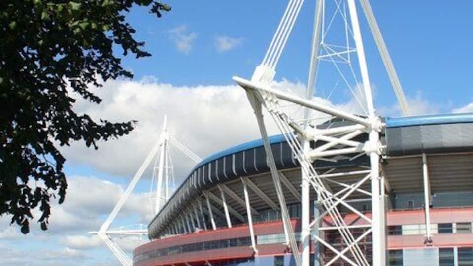 Millennium Stadium on World Cup Day On the banks of the River Taff, fans gather to watch Wales host Australia.