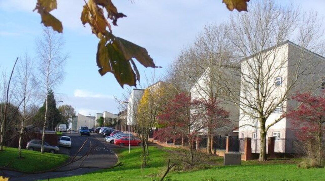 Pant Glas Residential street, late 20th century apartment blocks, located off Pentwyn Road in northern Cardiff.
