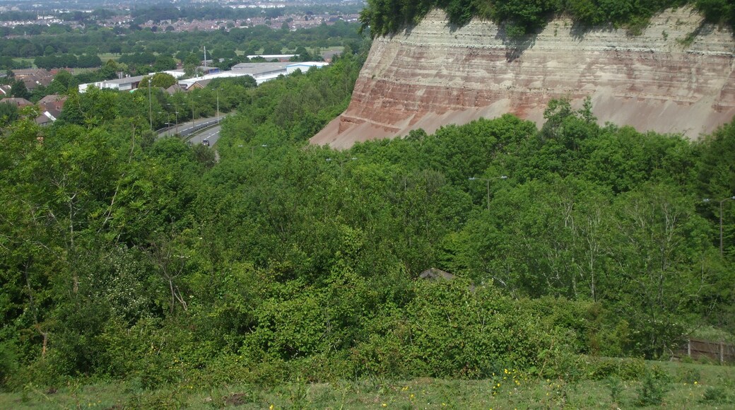 View from the Iron Age fort, A4232, Cardiff, Wales