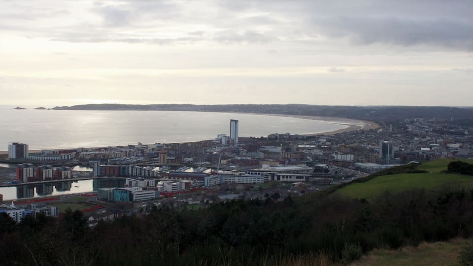 Swansea as viewed from Kilvey Hill
