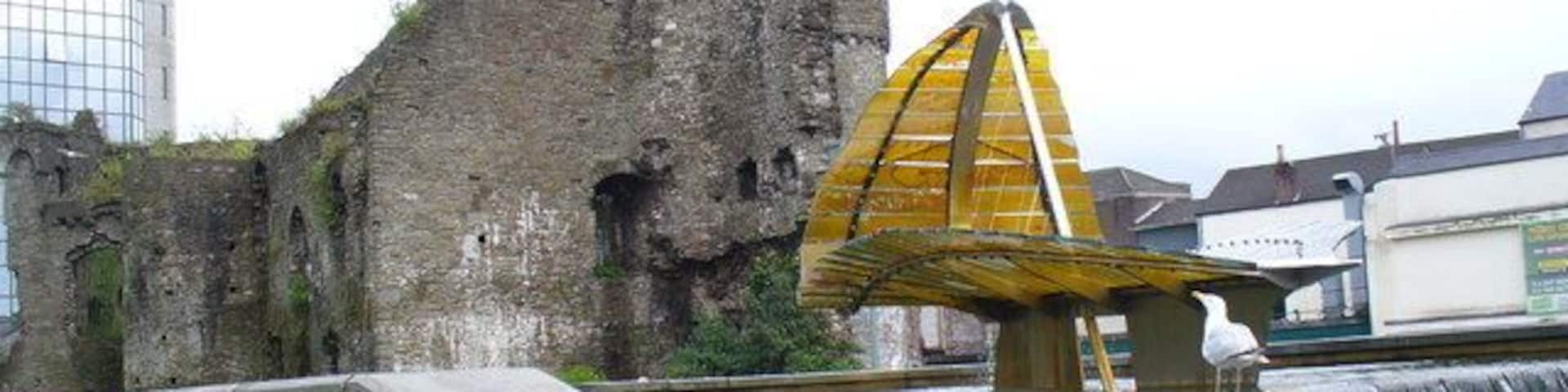 Swansea Castle The ancient ruins in the city centre face onto a modern plaza with ornamental cascade. http://www.swansea.gov.uk/