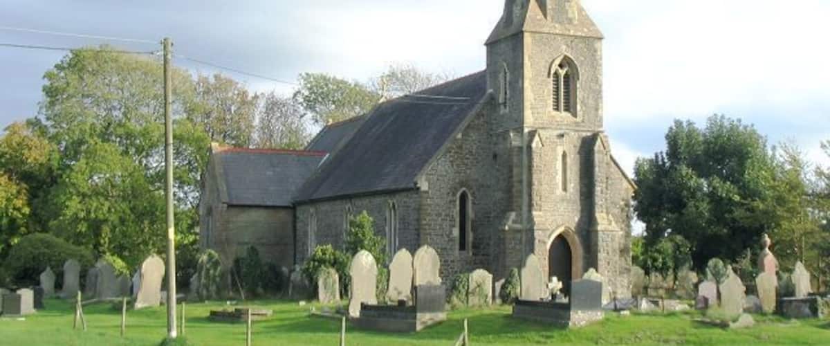 Church of St Gwynour, Penclawdd High up on the hill above Penclawdd on the coast, this church is at the end of a couple of small back streets.