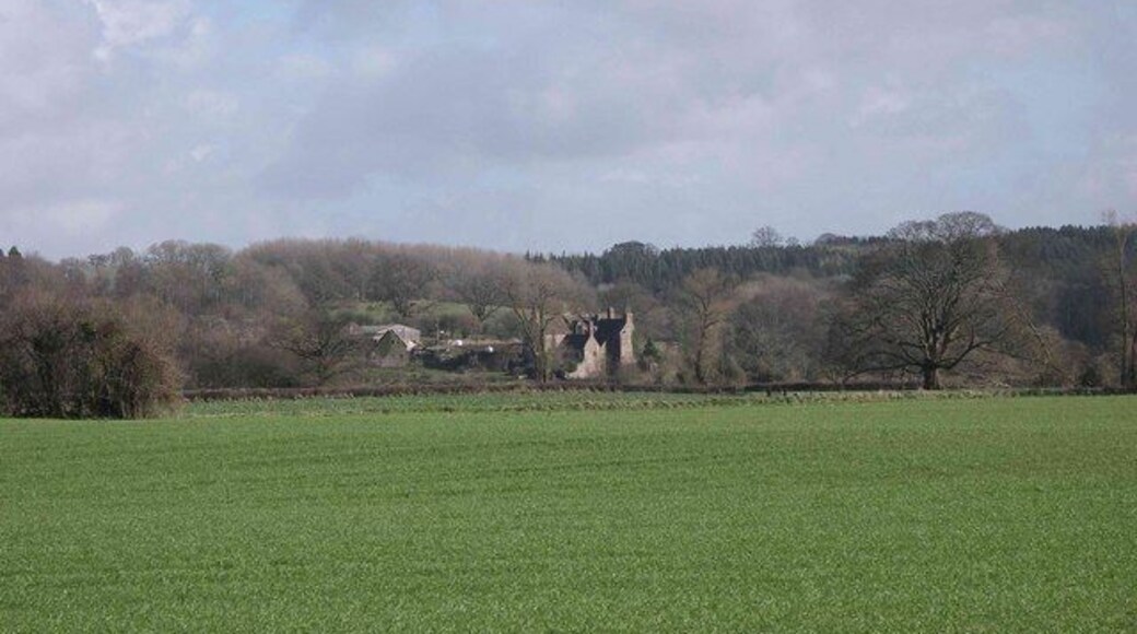View of Plas Machen Plas Machen, a 14th Century farmhouse, is located just above the floodplain of the River Rhymney.