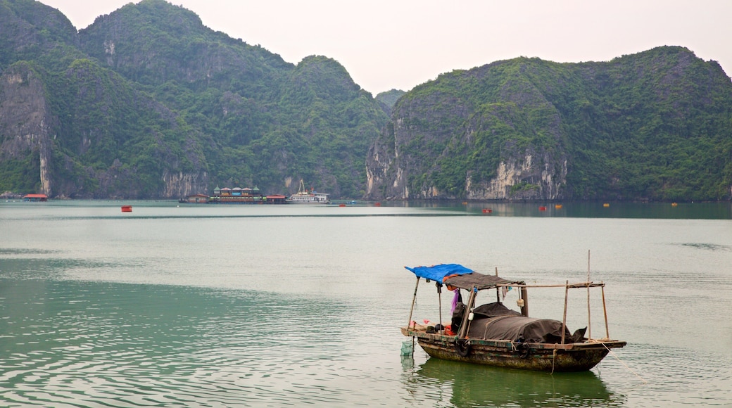 Halong Bay featuring a bay or harbor and mountains