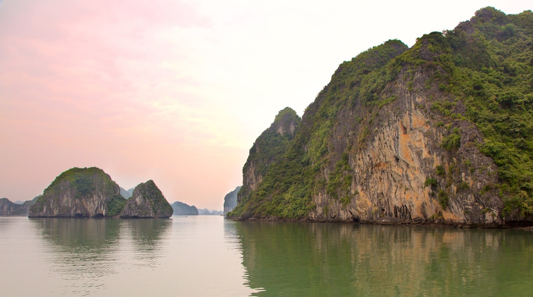Halong Bay showing island views