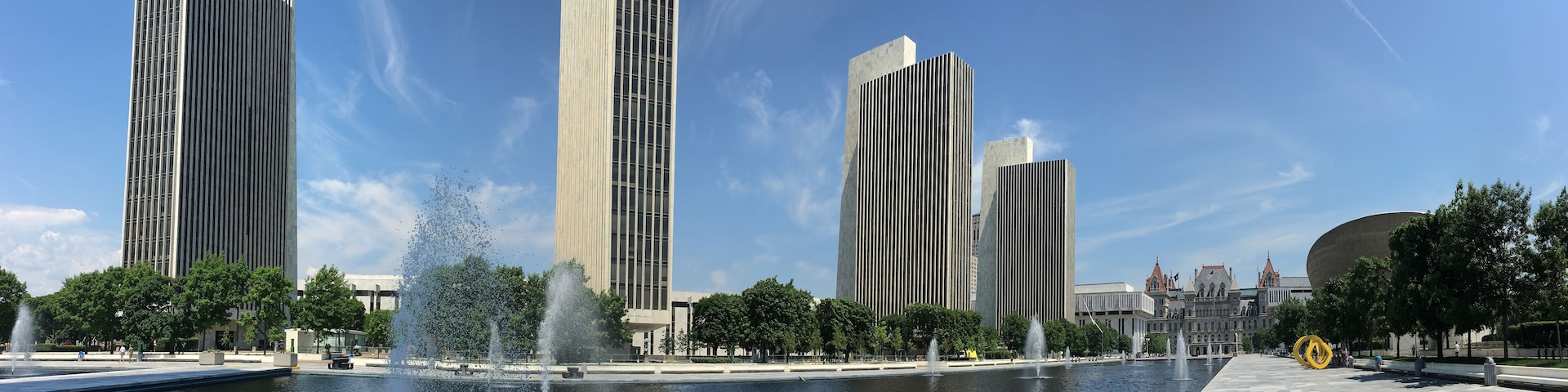 Panorama of State legislature building in Albany, New York