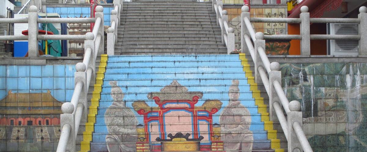 Art in Chinatown, in Incheon, South Korea. It's only a short subway trip from Seoul, and a nice way to spend an afternoon, learning about the history of Korea.