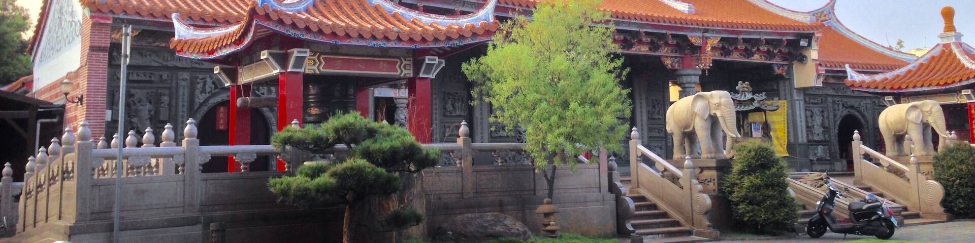 黃昏時刻的大庄慈雲寺。