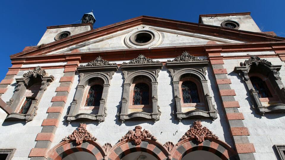 Old Greek Church and New Mosque in Talas, Kayseri.