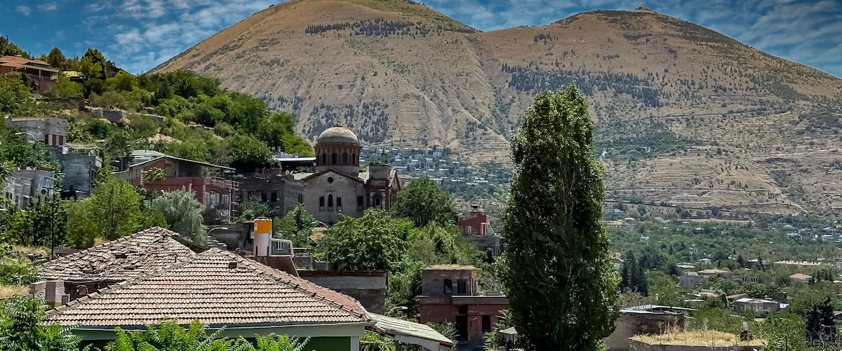 view from the top of the hill