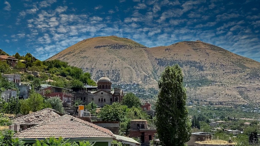 view from the top of the hill