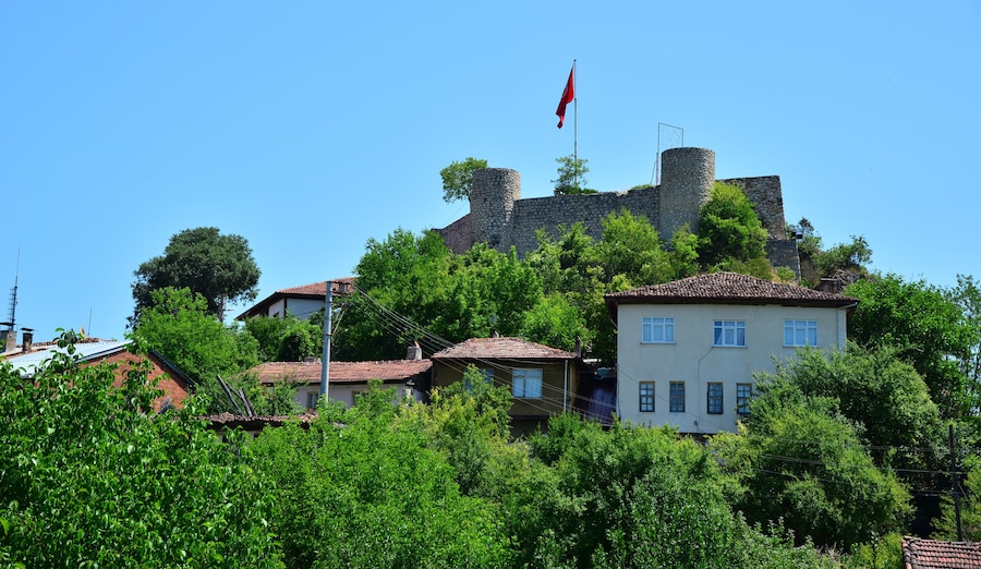 A view from the historic Arac Castle in Arac, Kastamonu, Turkey
