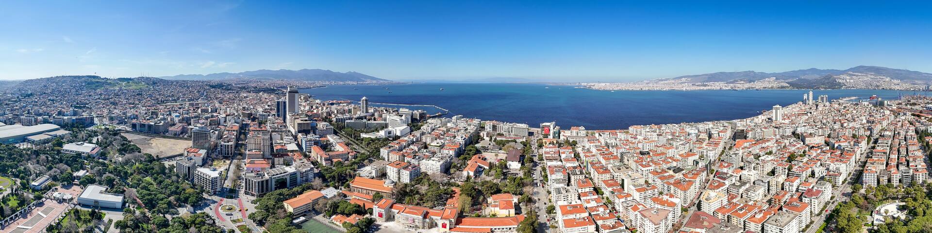 General view of izmir on a cloudy day. Turkey, izmir