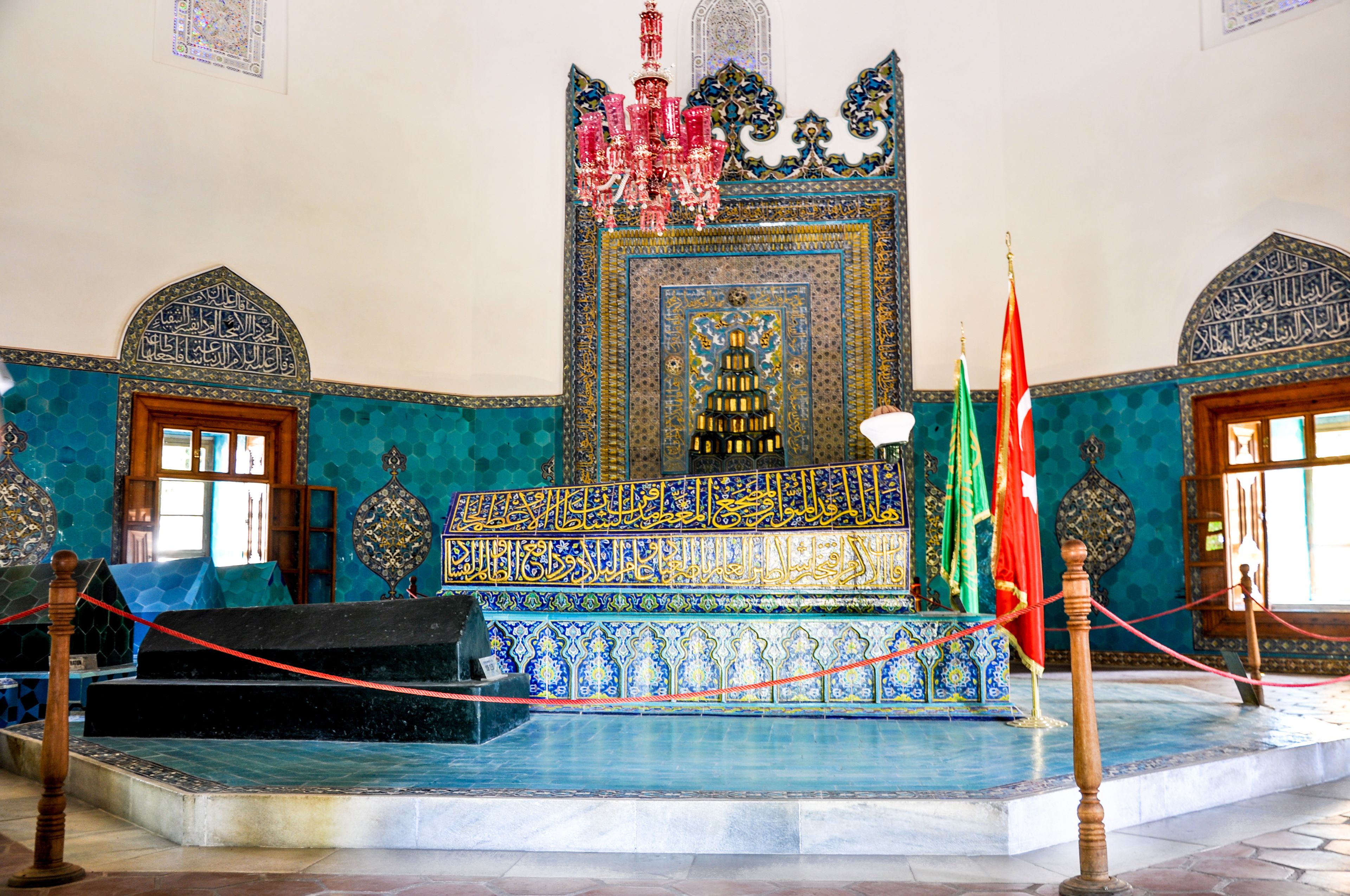 Bursa, Turkey - 25 June 2011: Yesil Turbe ( Green Tomb ) is a part of the larger complex located on the east side of Bursa, Turkey. Inside, there is the grave of the Ottoman Sultan Çelebi Mehmet.