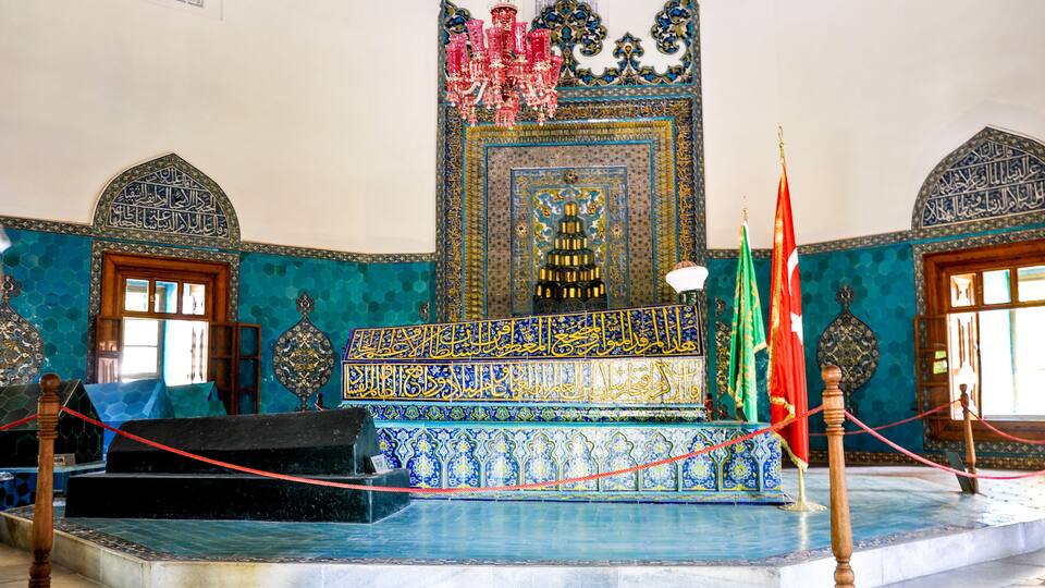 Bursa, Turkey - 25 June 2011: Yesil Turbe ( Green Tomb ) is a part of the larger complex located on the east side of Bursa, Turkey. Inside, there is the grave of the Ottoman Sultan Çelebi Mehmet.