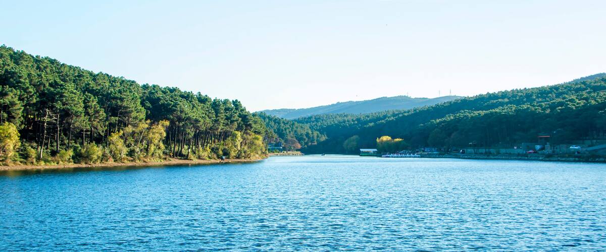 landscape with lake and forest, aydos forest istanbul