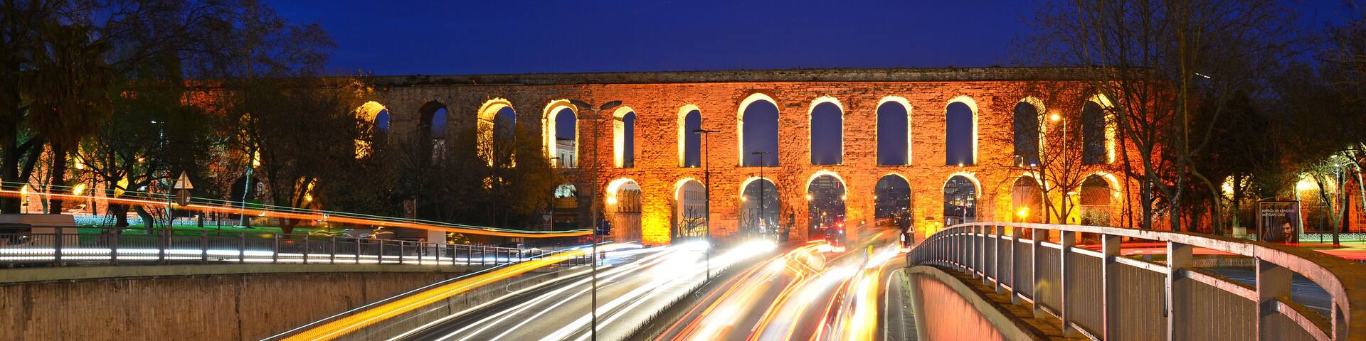 Istanbul Turkey. March 31, 2018. Located in Istanbul, Turkey, the Bozdogan Aqueduct was built during the Roman period.