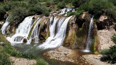 Muradiye Waterfall is located in the Eastern Anatolia Region of Turkey, within the borders of the province of Van. The height of the waterfall is 18 meters.