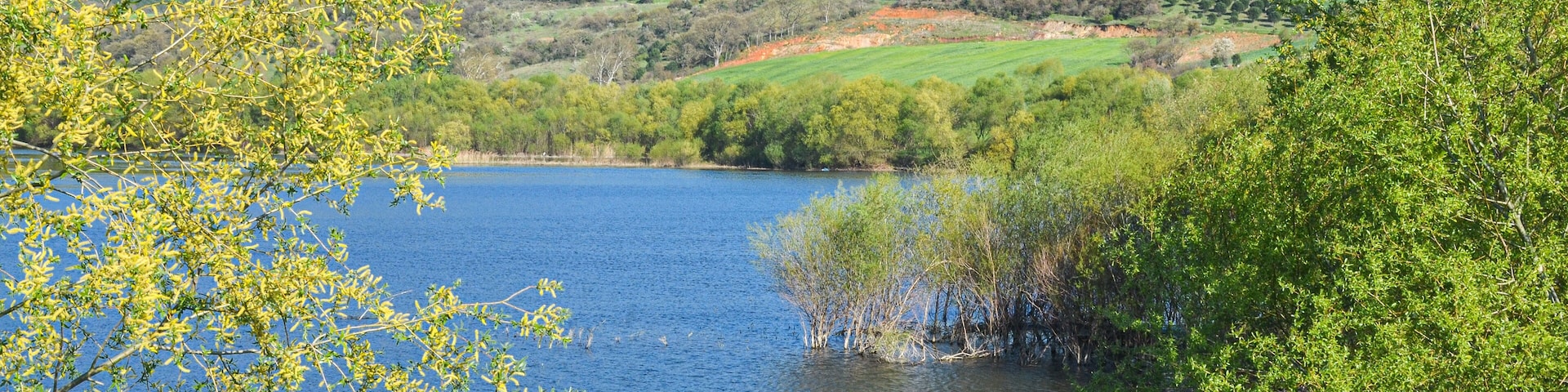 banks of Susurluk (Simav) river in spring near Sultancayiri (Balikesir province, Turkey)