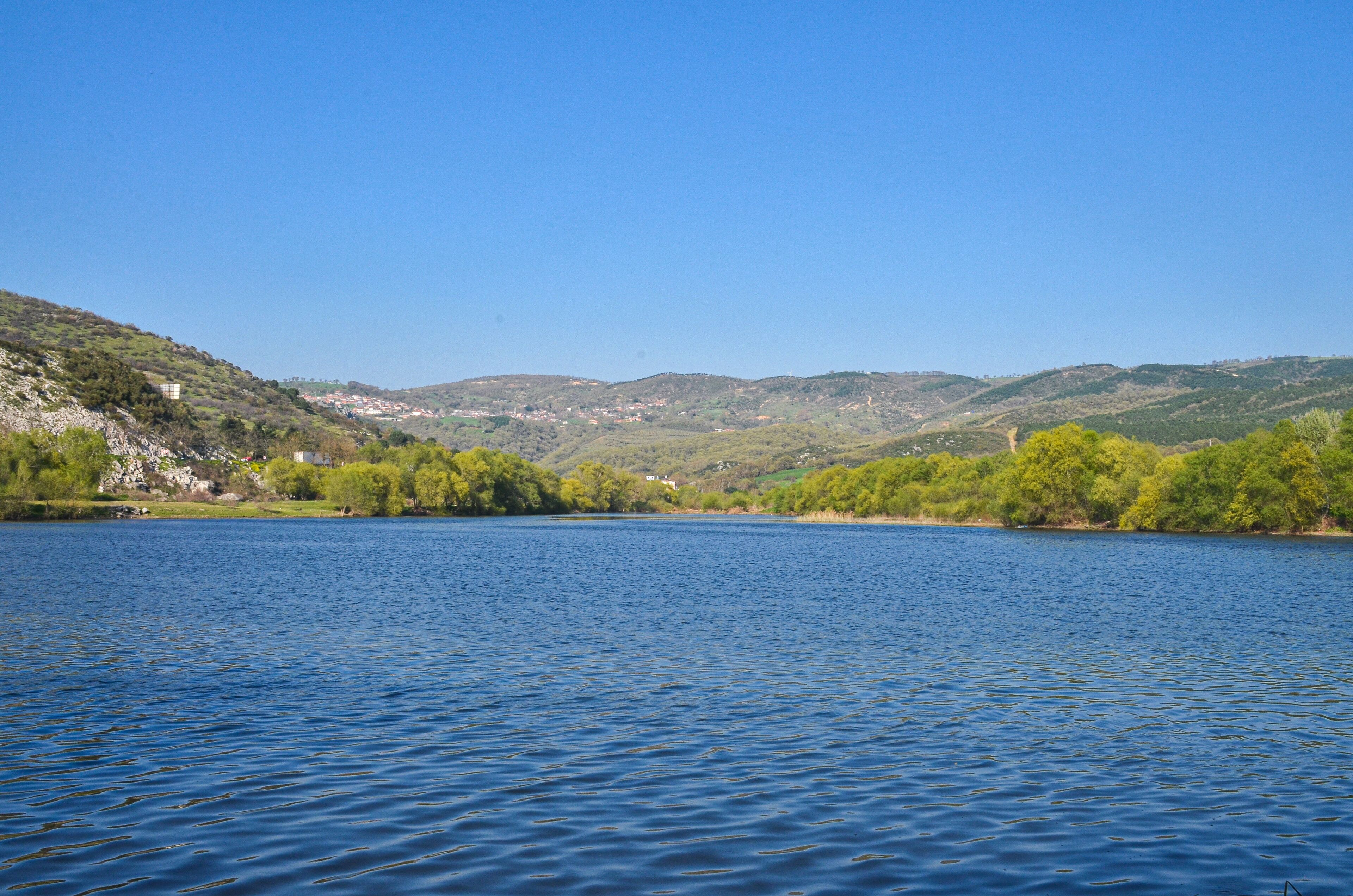 banks of Susurluk (Simav) river in spring near Sultancayiri (Balikesir province, Turkey)