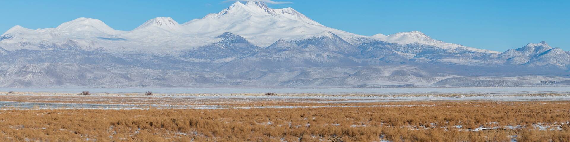 Erciyes Mountain view in Kayseri Province of Turkey