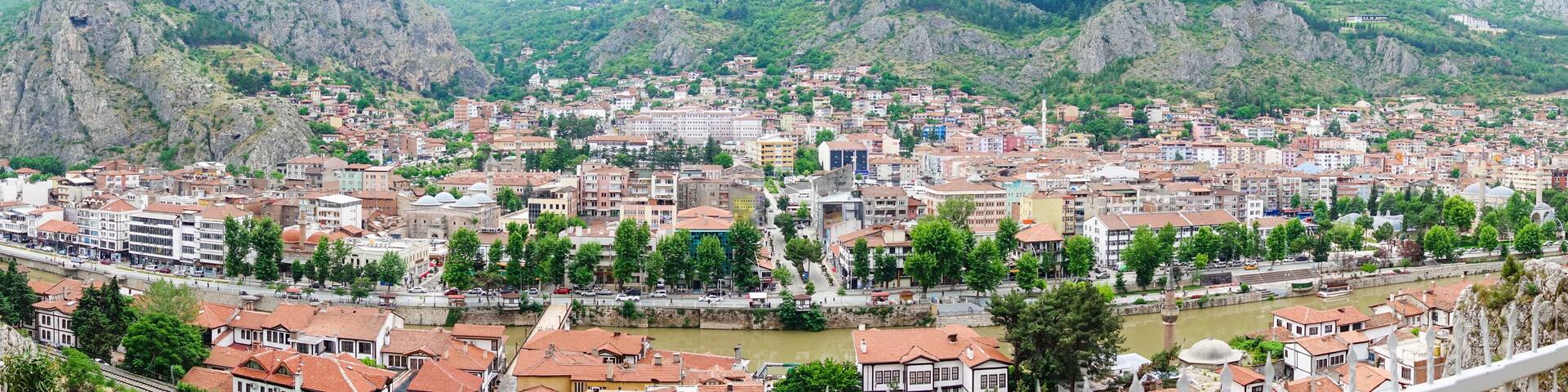 Historic mansions in Amasya, Turkey - Amasya is located in the north of Anatolia, in the inner part of the Middle Black Sea Region.