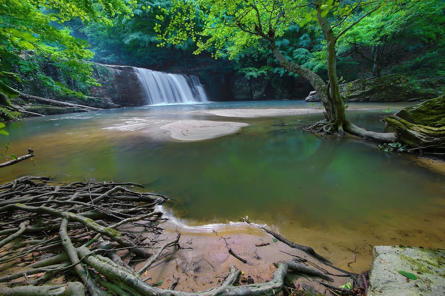 Kemalpaşa Suuçtu Waterfalls beautiful landscape Bursa, Turkey