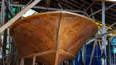 Wooden boat skeletons in the Western Black Sea. bartın province kurucaşile district