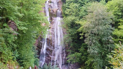 Beautiful natural forest view. Guzeldere Waterfall in Duzce, Turkey