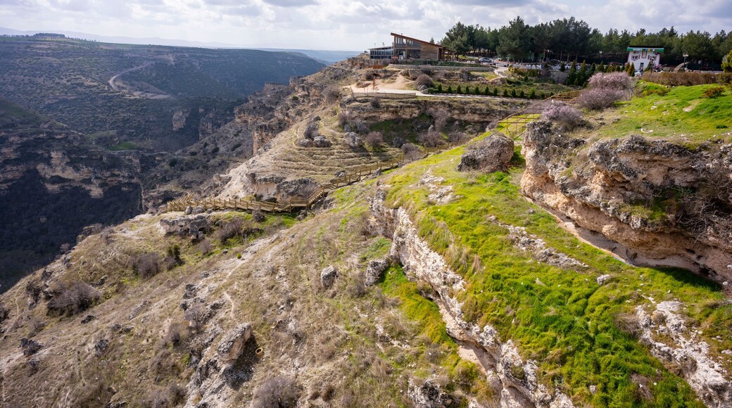 Ulubey Canyon is a nature park in the Ulubey and Karahallı of Usak, Turkey. The park provides suitable habitat for many species of animals and plants and is being developed as a centre for ecotourism.