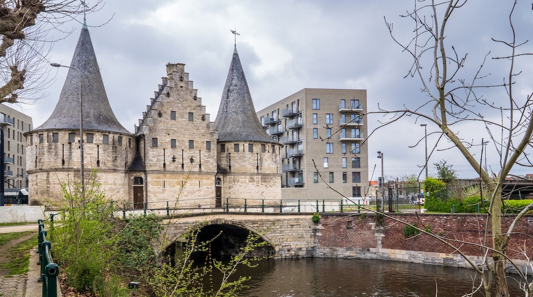 Rabot Fortified Gate and Lieve Canal in Ghent, Belgium