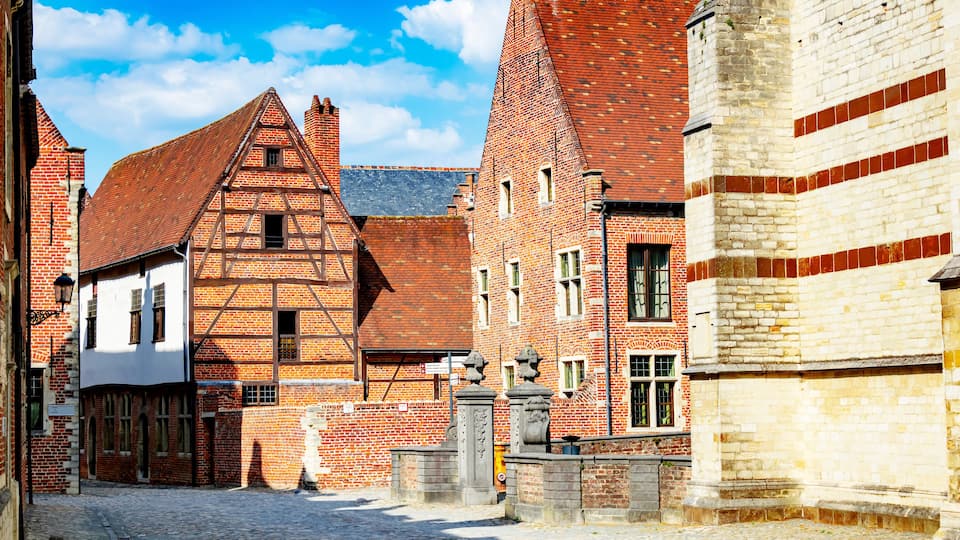 Historical architecture of Great Beguinage of Leuven, Belgium