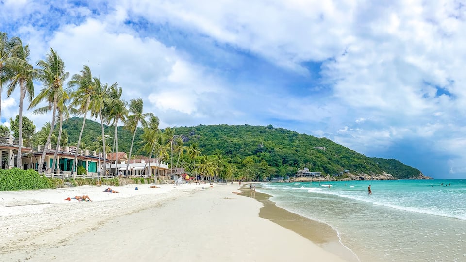 Haad Rin beach or Hat Rin in Ko Pha Ngan, Thailand