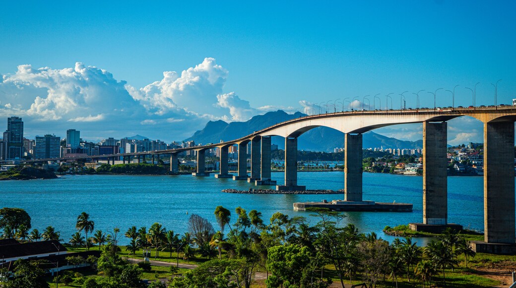 Terceira Ponte (Third Bridge) located in Espírito Santo State, Brazil. Bridge that connects the capital Vitória to the city of Vila Velha.