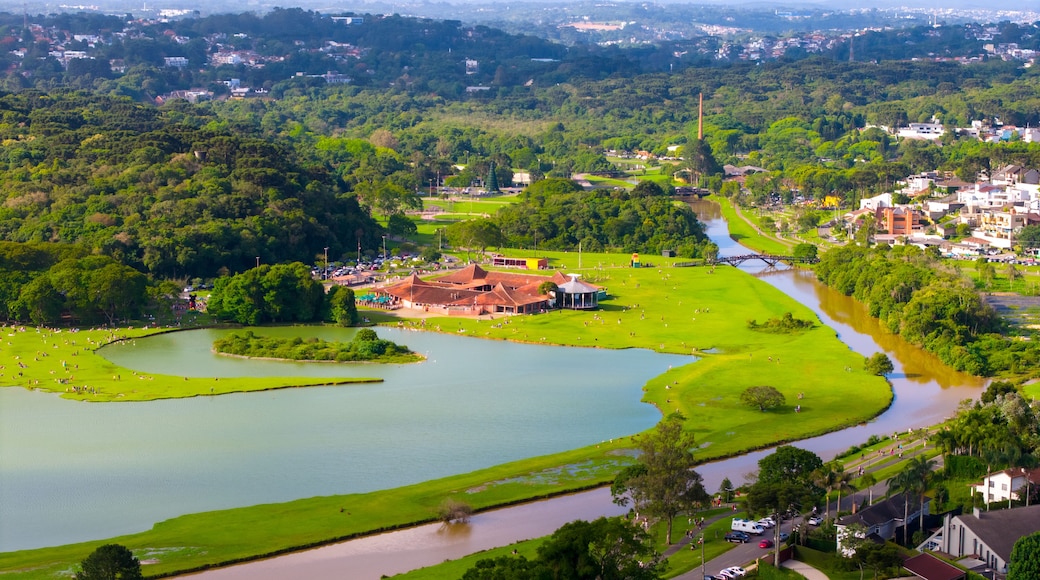 Vista de Drone - Parque Barigui, Curitiba, Paraná, Brasil.
