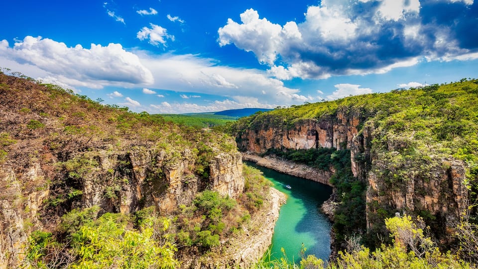 Beautiful view of Furnas canyons, Capiltolio - Minas Gerais, Brazil