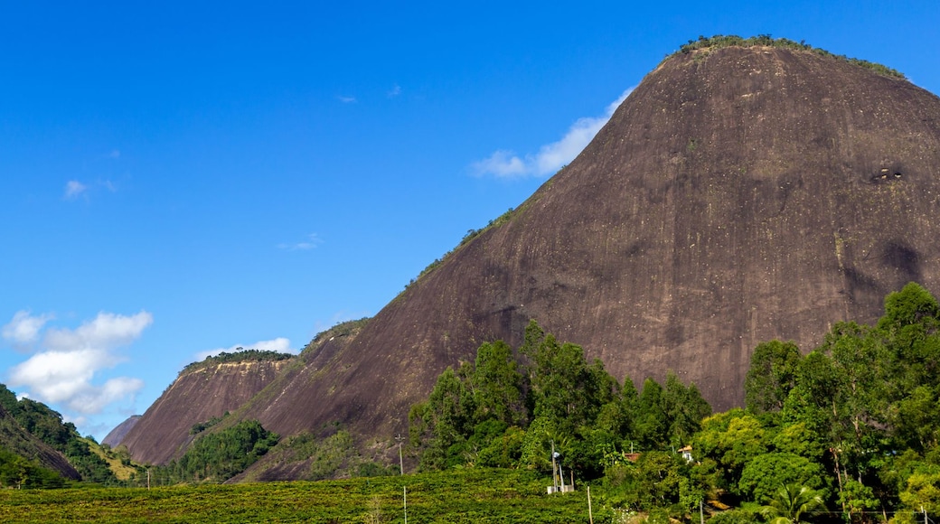 Panoramic view of a rocky mountain region in the Brazilian state of Espirito Santo.