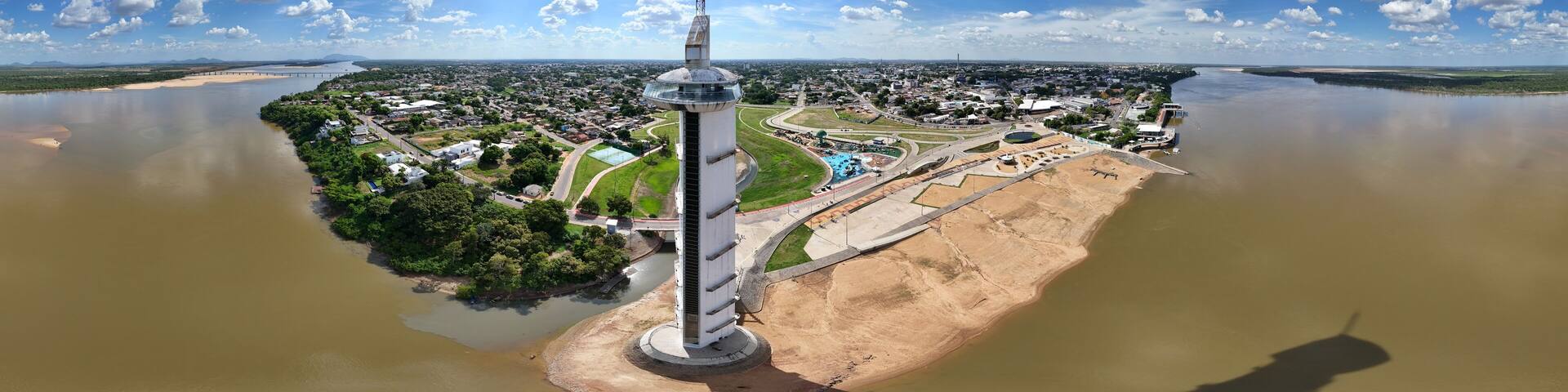 360 aerial photo taken with drone of Mirante Edileusa Lóz in Boa Vista, Roraima, Brazil