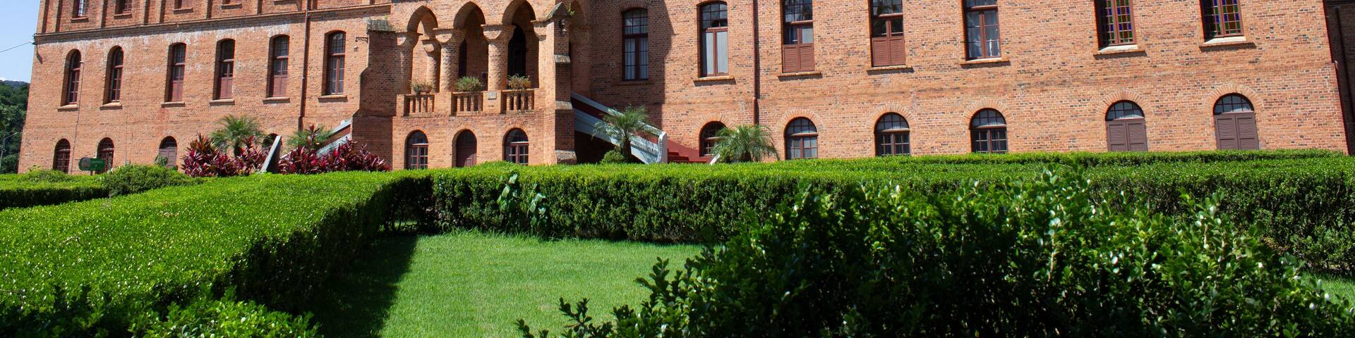 Beautiful view of the Seminario Sagrado Coracao de Jesus in Corupa, Brazil on a lovely day